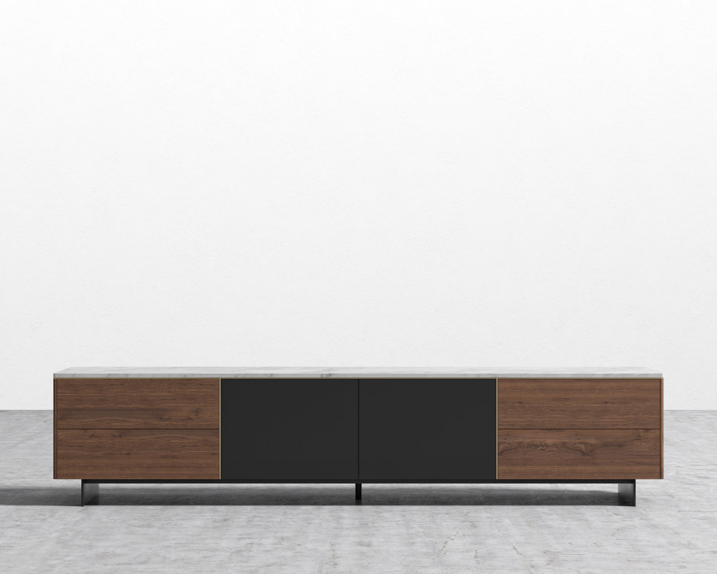 Augustus TV Stand - White Marble