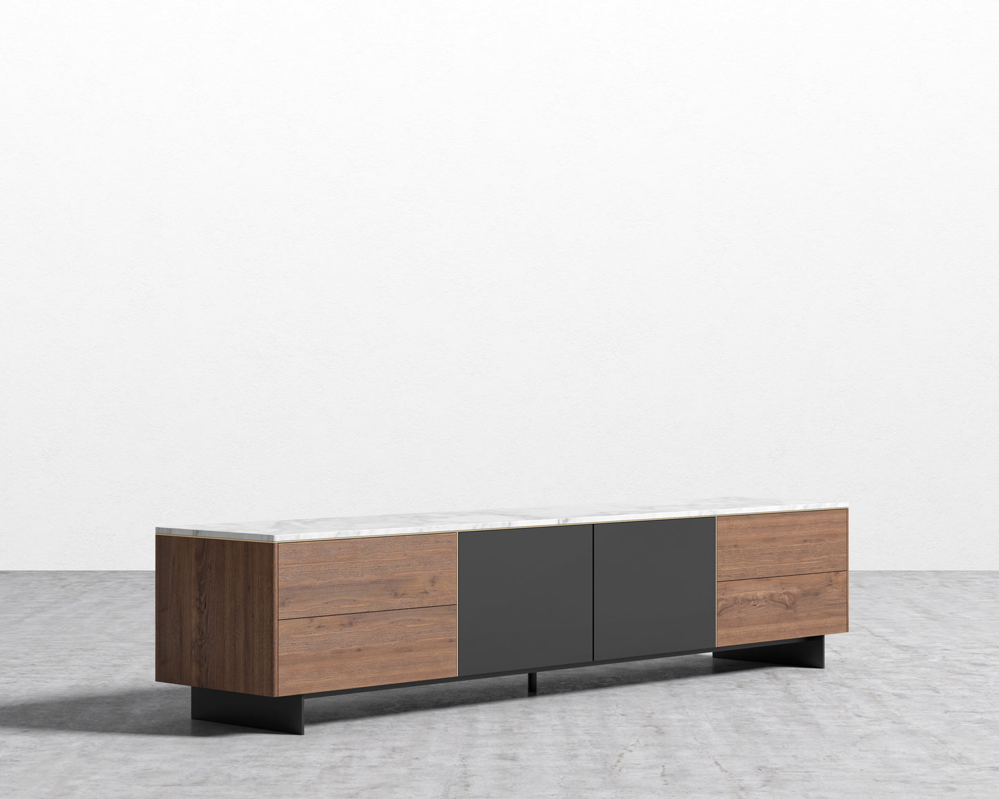 Augustus TV Stand - White Marble