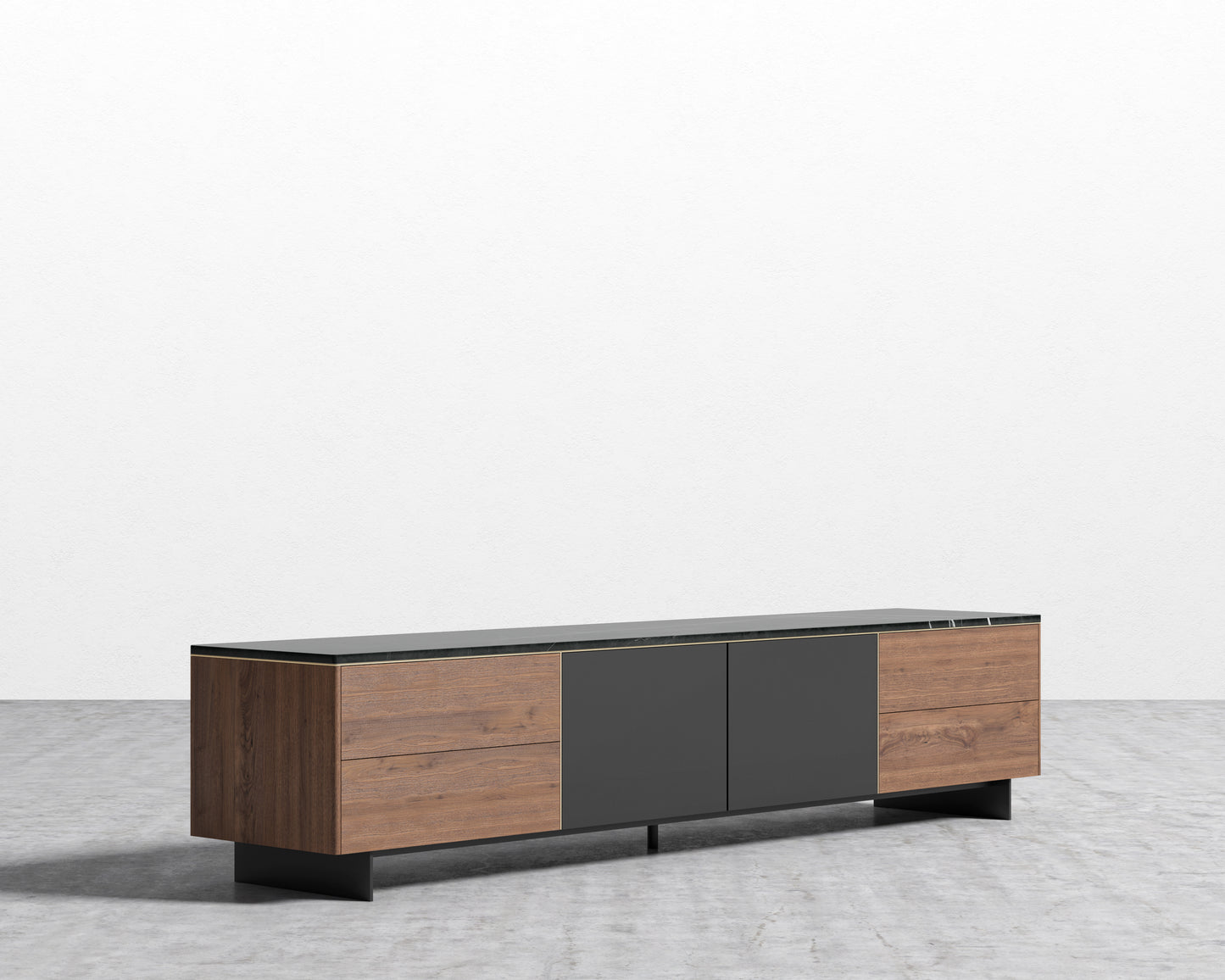 Augustus TV Stand - Black Marble