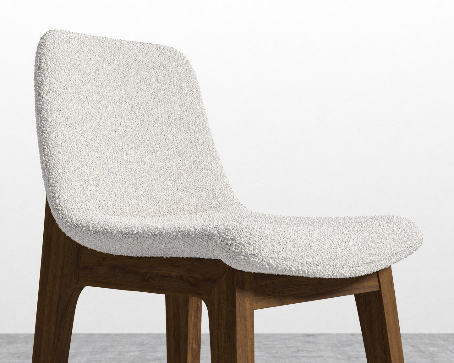 Aubrey Counter Stool - Pearl - Walnut Stain