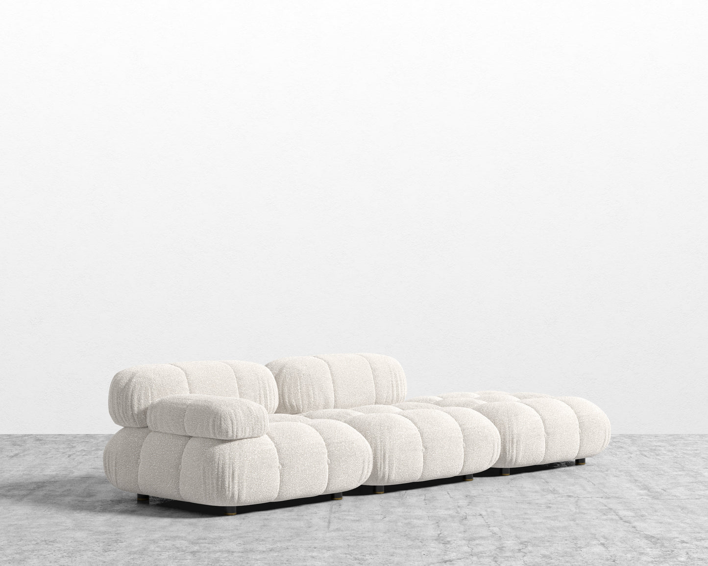 Belia Open End Sofa - Chatou Boucle - Pearl
