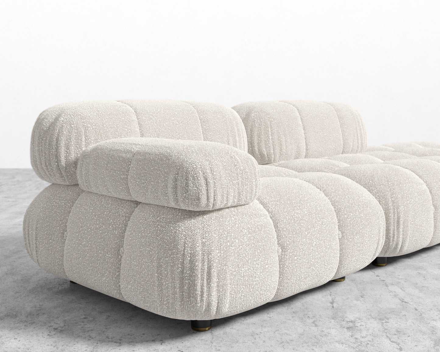 Belia Open End Sofa - Chatou Boucle - Pearl