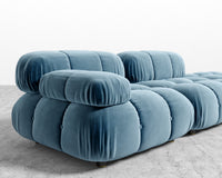 Belia Open End Sofa - Plush Velvet - Solstice