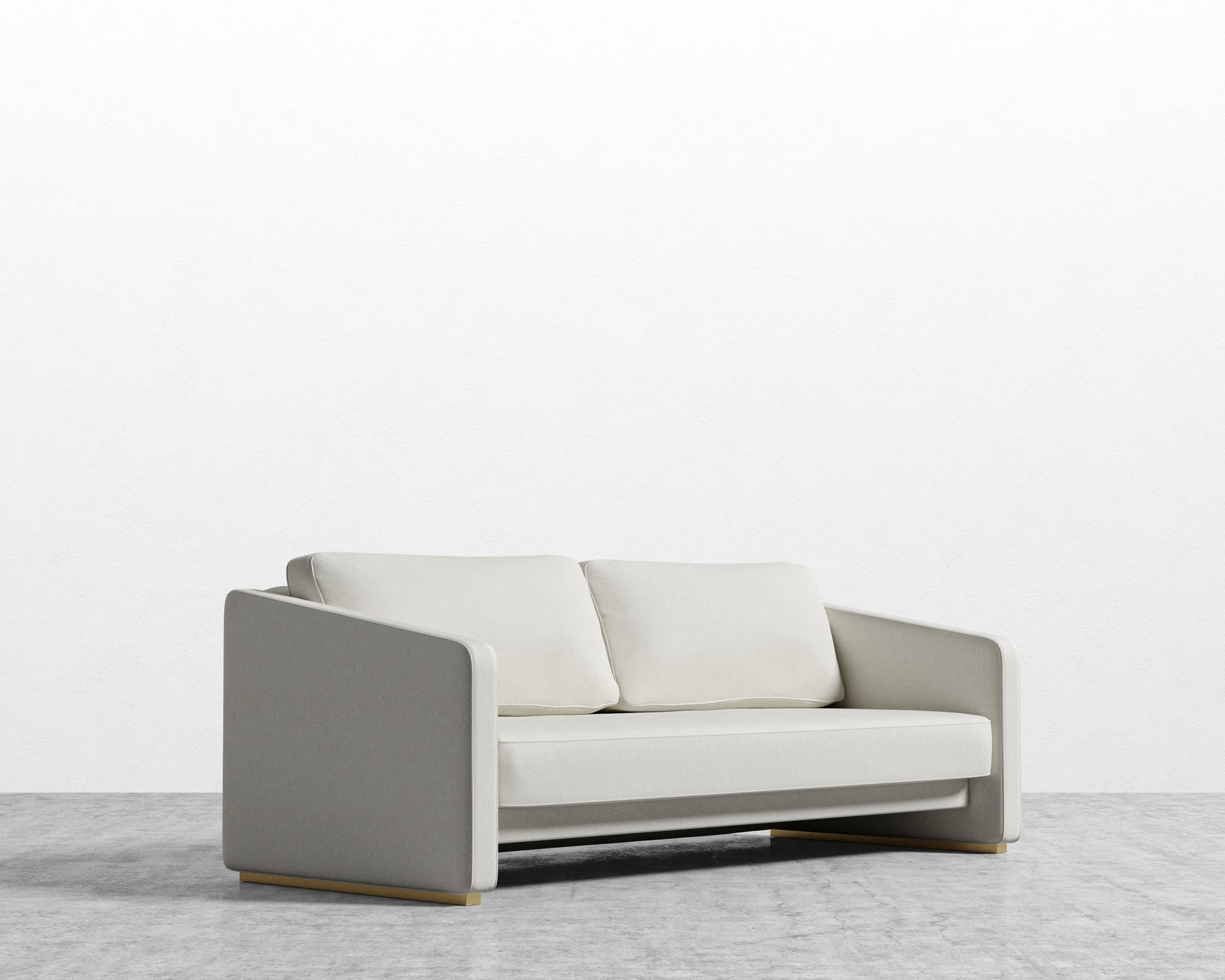 Bristol Futon - Modern Felt - Alesund - Brass legs