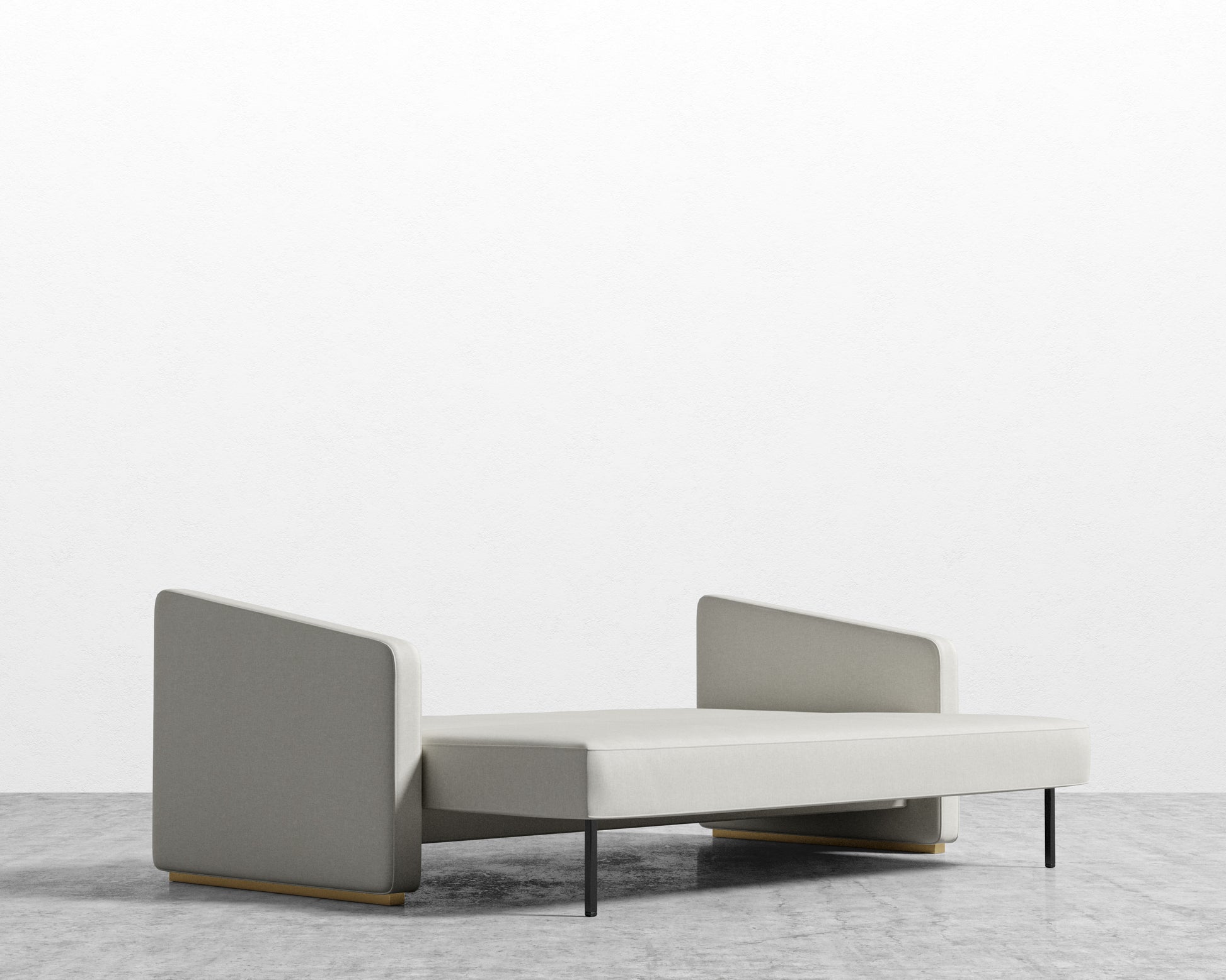 Bristol Futon - Modern Felt - Alesund - Brass legs