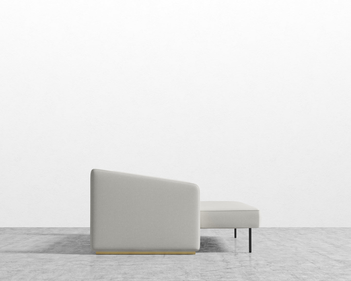 Bristol Futon - Modern Felt - Alesund - Brass legs