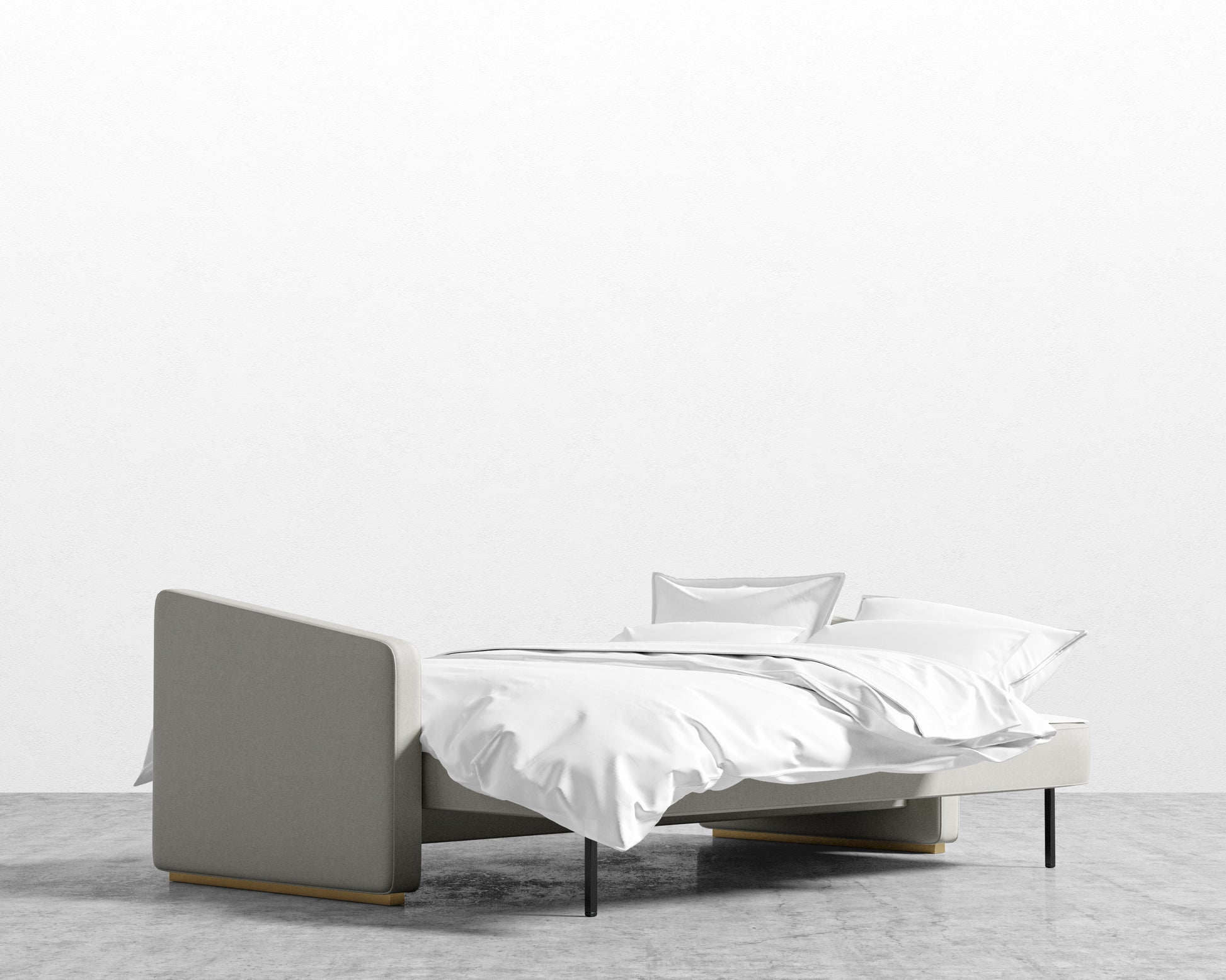 Bristol Futon - Modern Felt - Alesund - Brass legs