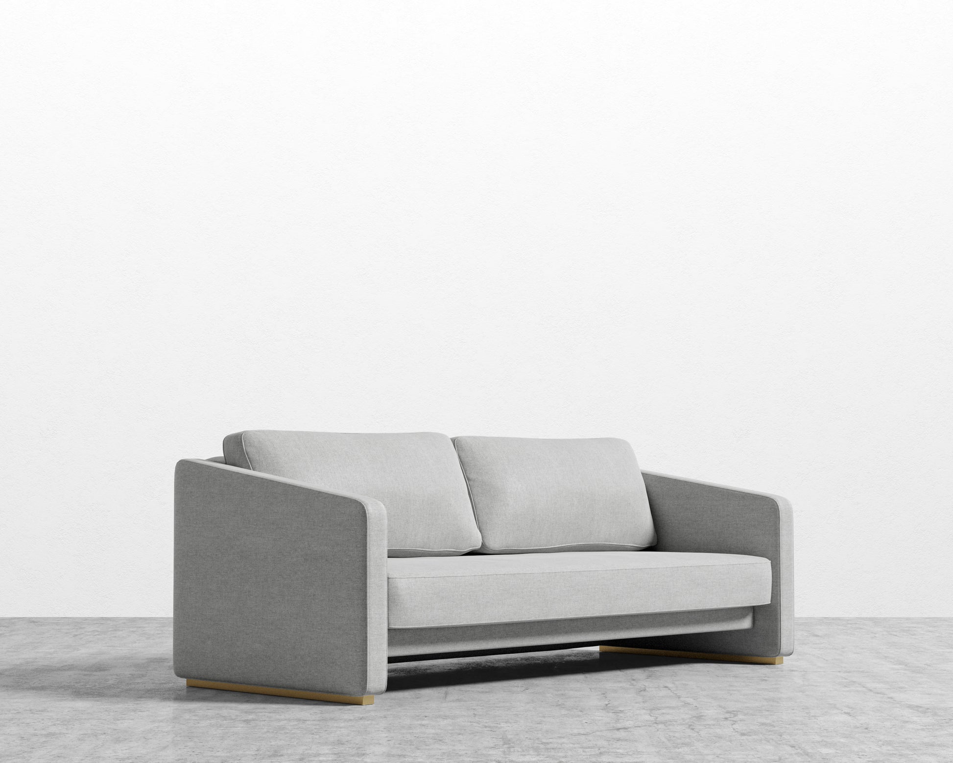 Bristol Futon - Modern Felt - Malmo - Brass legs