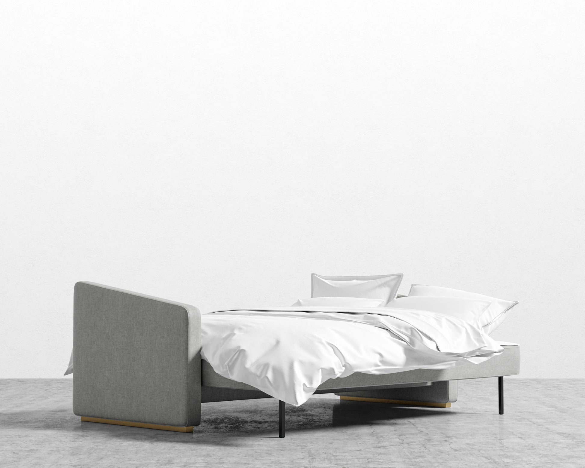 Bristol Futon - Modern Felt - Malmo - Brass legs