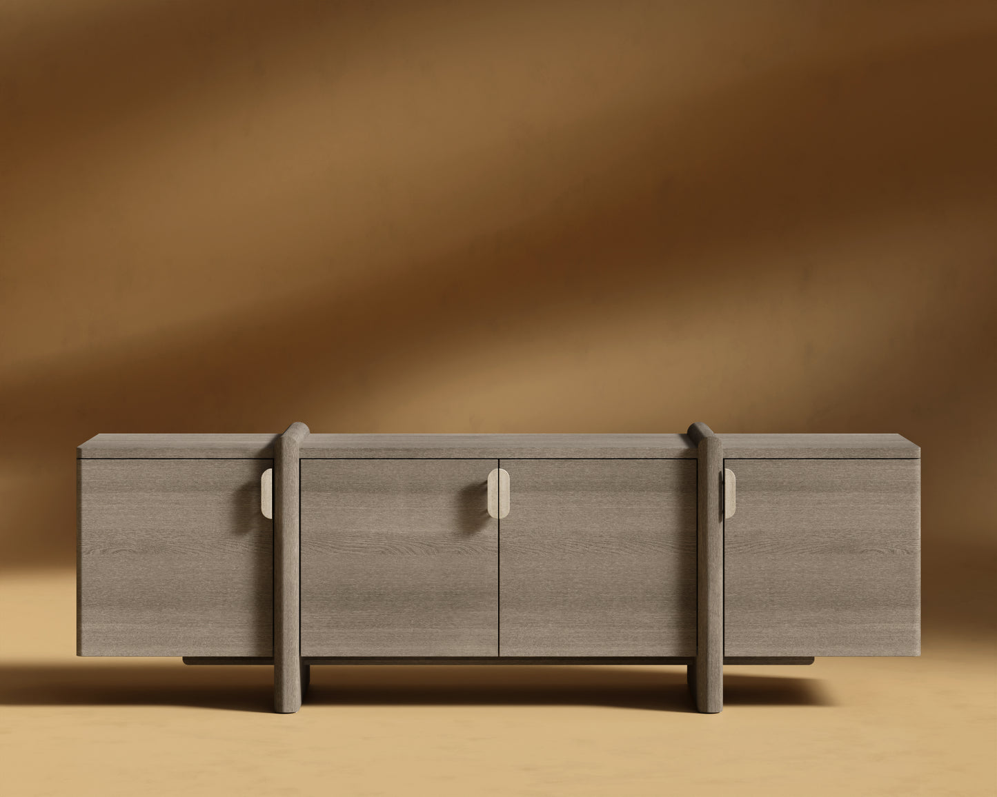 Cassia Entry Console - Grey Oak