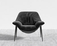 Davos Lounge Chair - Plush Velvet - Black 2022