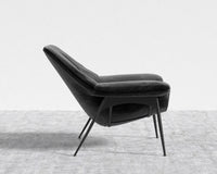 Davos Lounge Chair - Plush Velvet - Black 2022