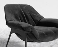 Davos Lounge Chair - Plush Velvet - Black 2022