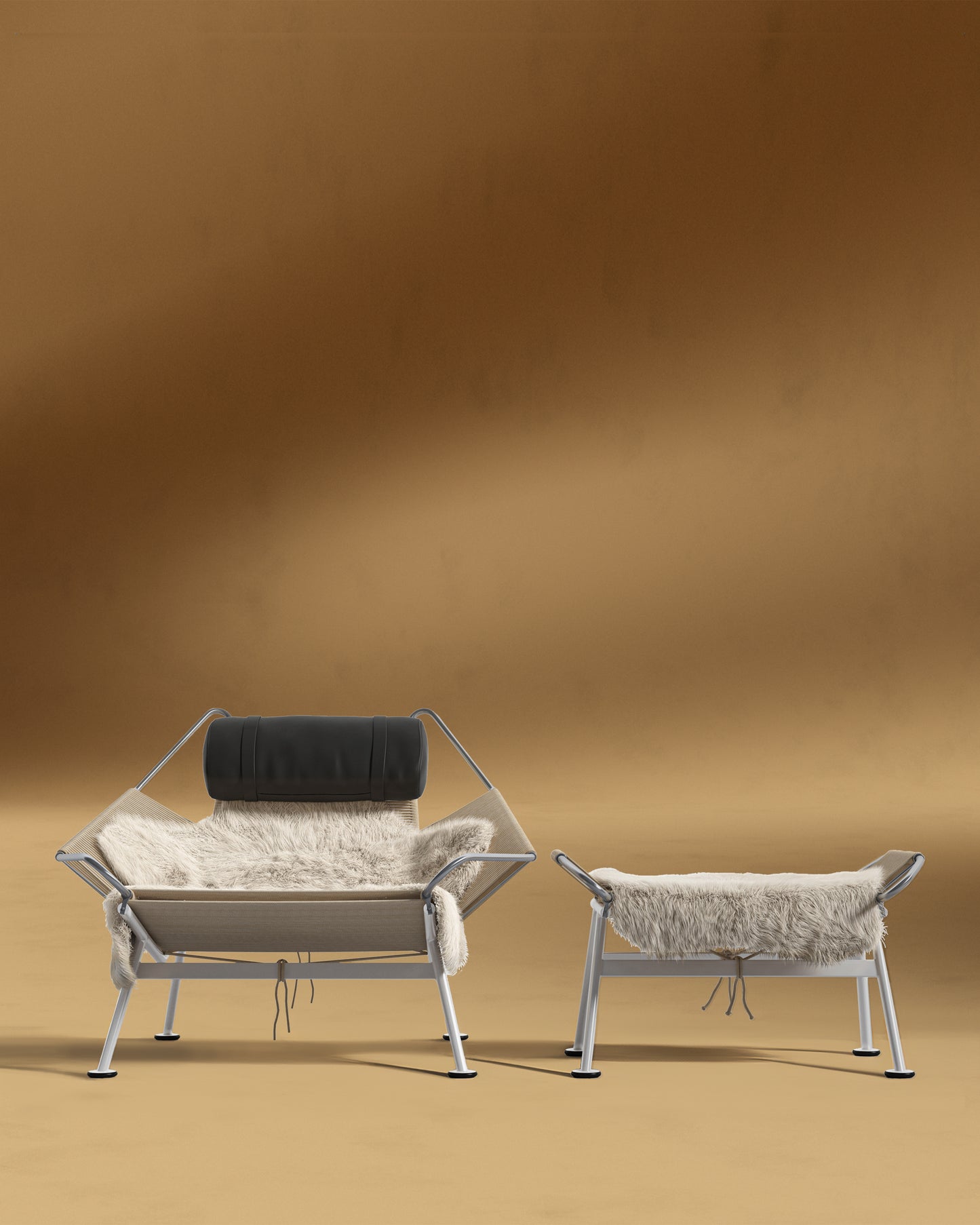 Flag Halyard Chair and Ottoman