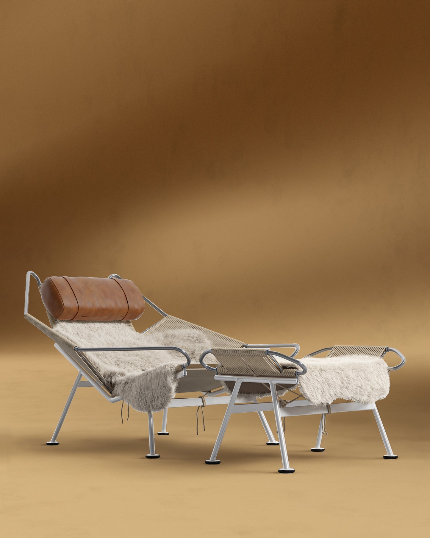 Flag Halyard Chair and Ottoman