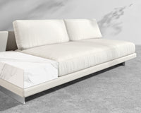 Dresden Outdoor Armless Sofa with Storage Table - Palisades - Ceramic White Storage
