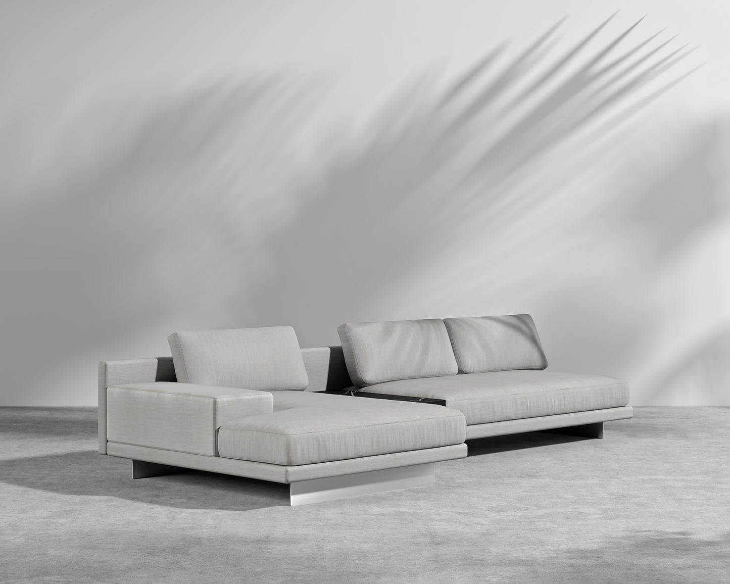 Dresden Outdoor Sectional Sofa - Encino - Black Pietra Ceramic