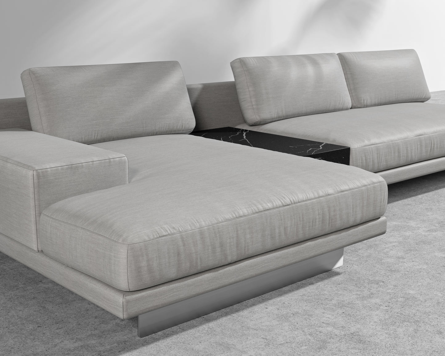 Dresden Outdoor Sectional Sofa - Encino - Black Pietra Ceramic