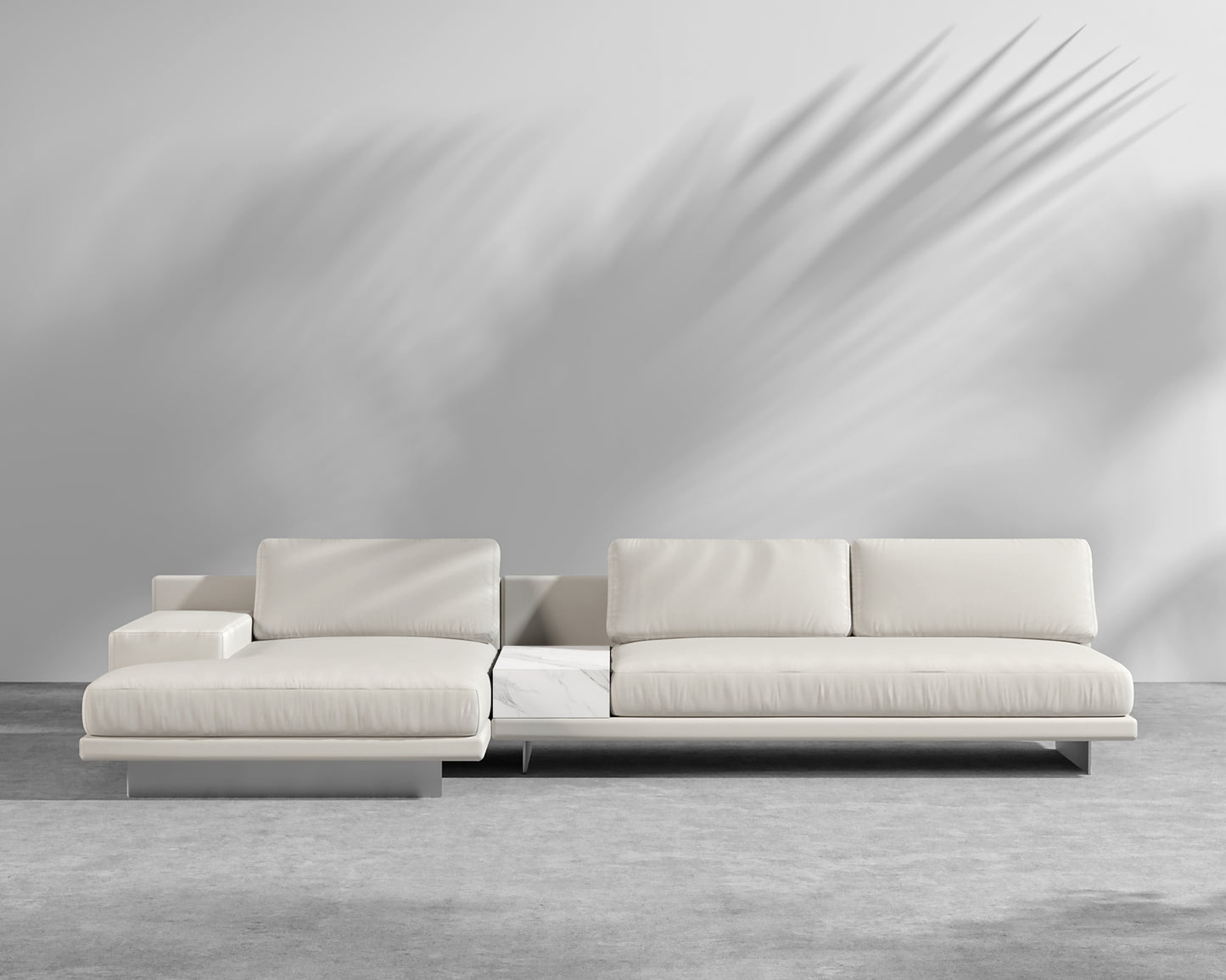 Dresden Outdoor Sectional Sofa - Palisades - White Ceramic
