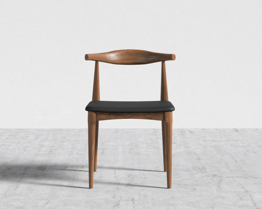 Elbow Chair - Walnut - Trento Jet Black