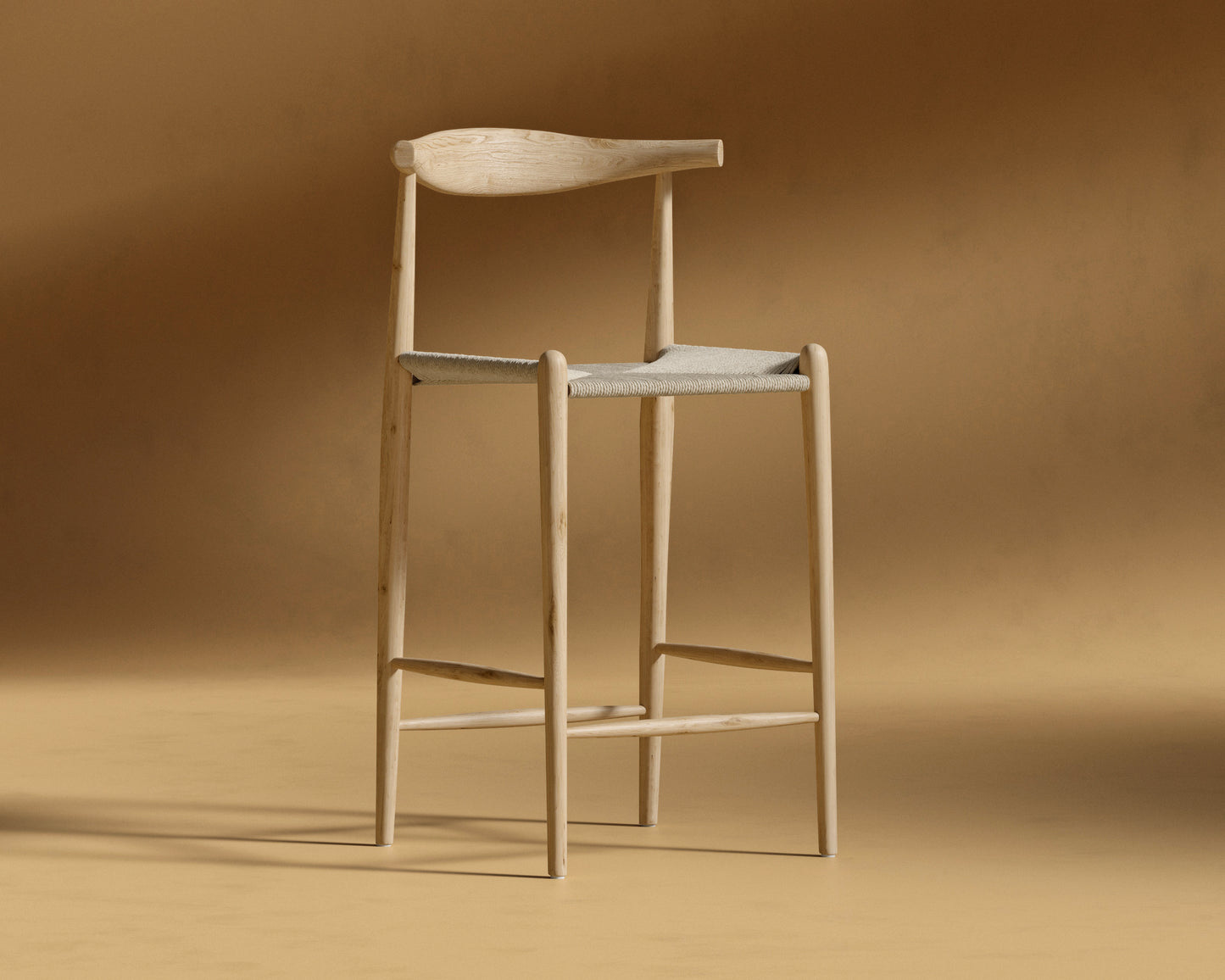 Elbow Counter Stool - Woven - Natural