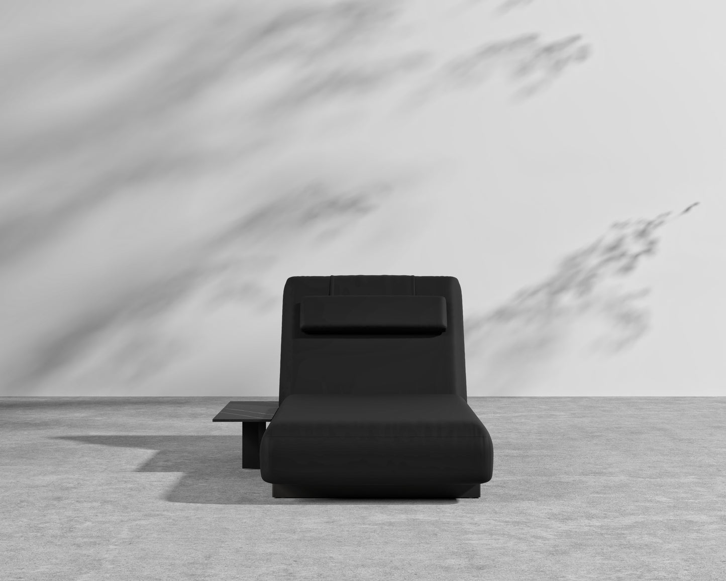 Florian Outdoor Lounger - Black Frame - Arcadia black - Pietra Ceramic