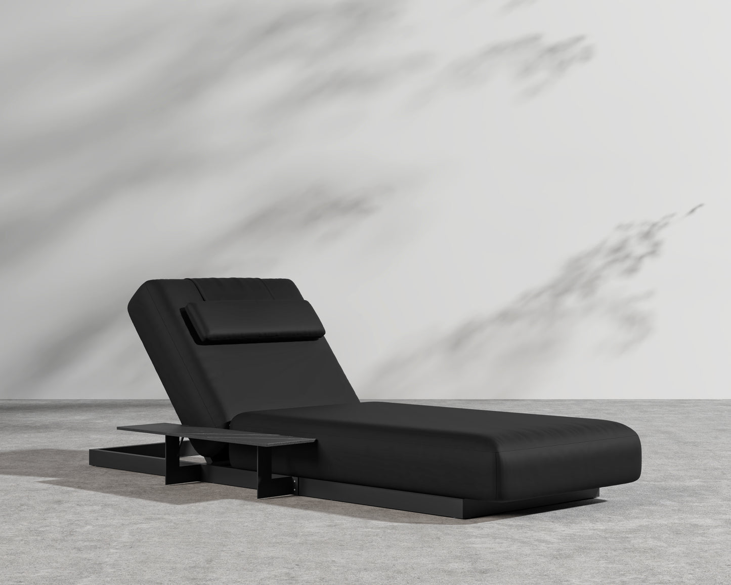 Florian Outdoor Lounger - Black Frame - Arcadia black - Pietra Ceramic