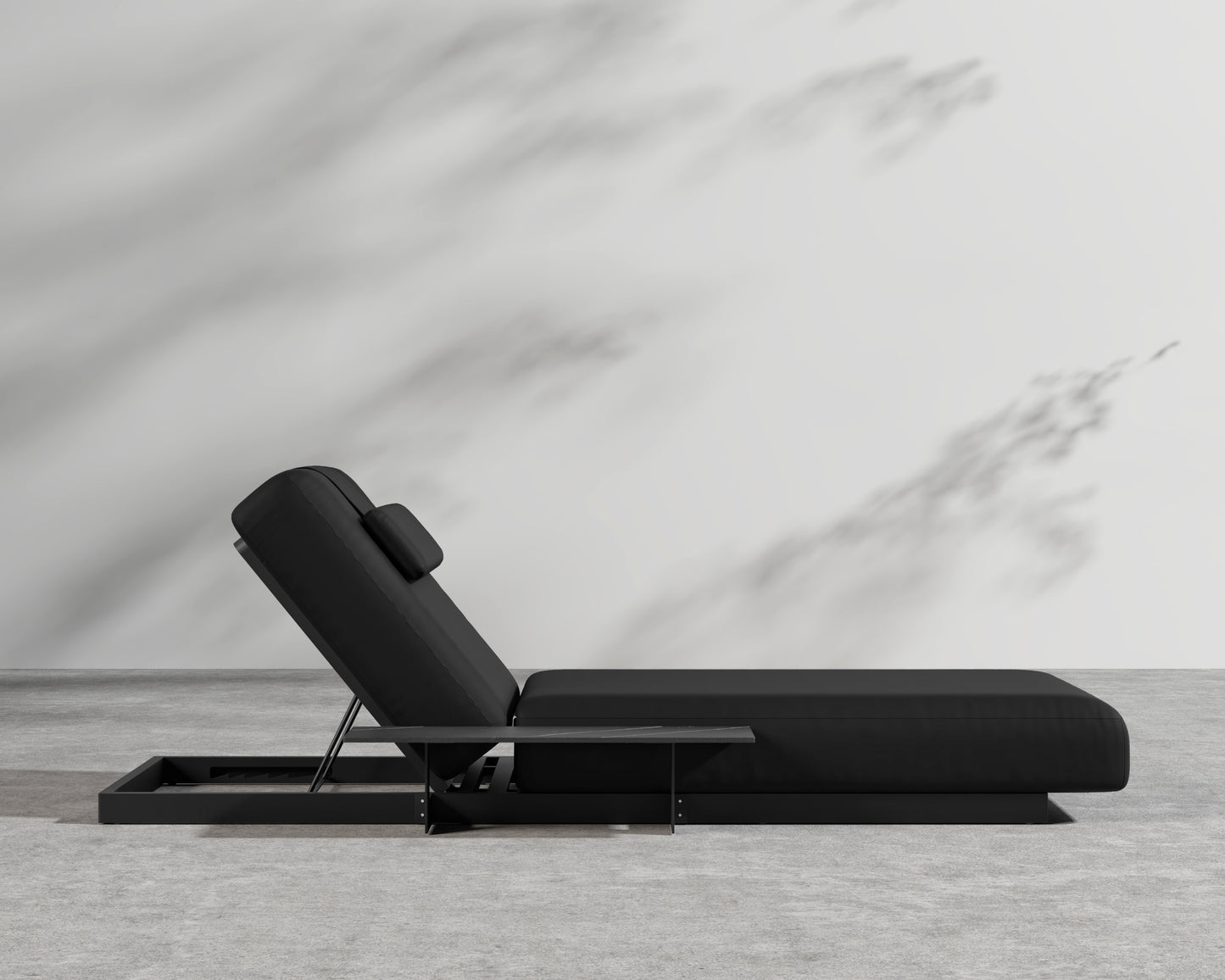 Florian Outdoor Lounger - Black Frame - Arcadia black - Pietra Ceramic