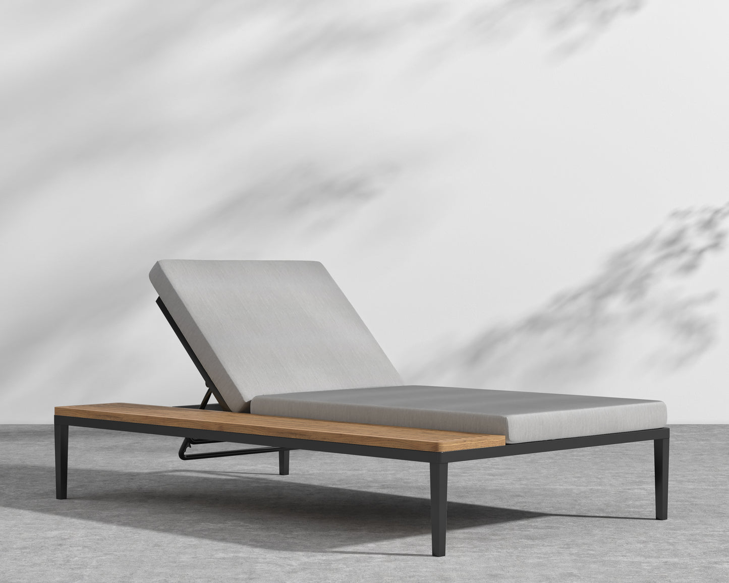 Francis Outdoor Lounger - Encino - Black Frame