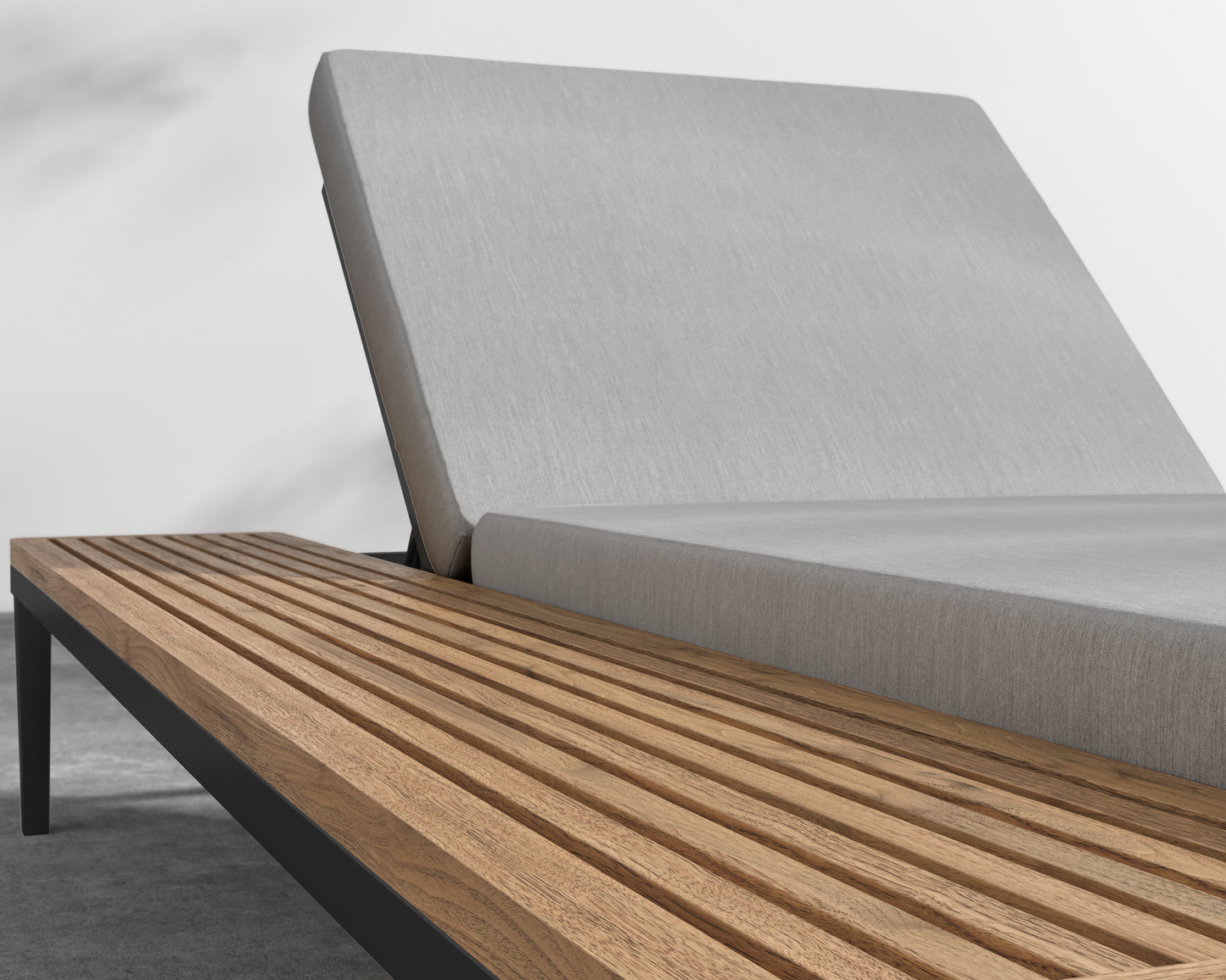 Francis Outdoor Lounger - Encino - Black Frame