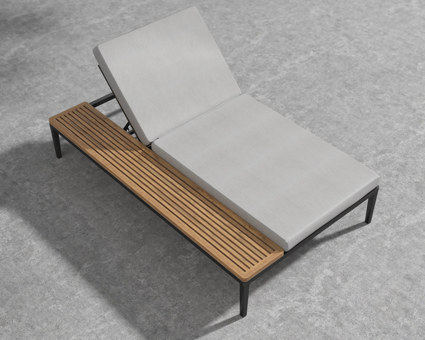 Francis Outdoor Lounger - Encino - Black Frame