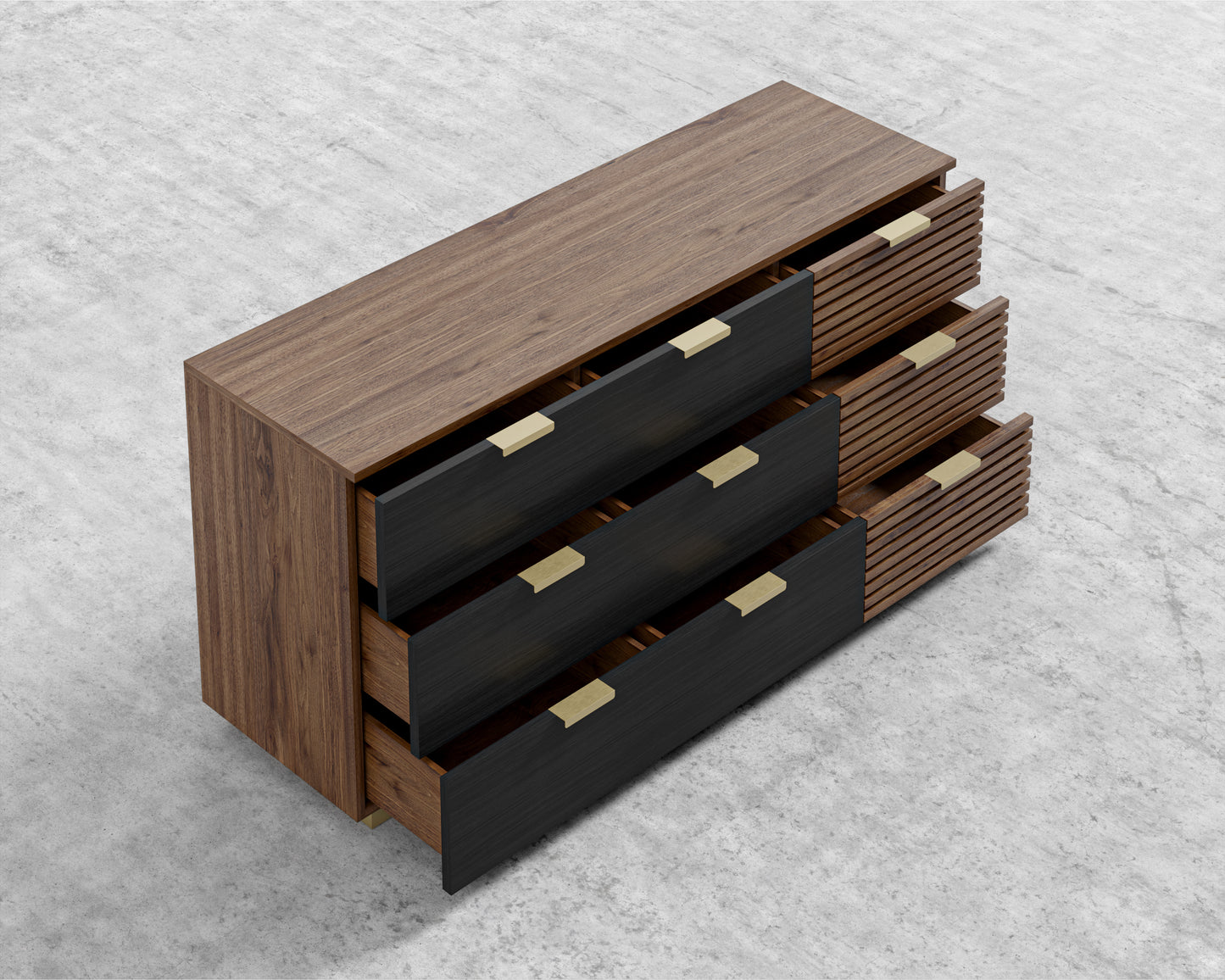Georgio Wide Dresser - Walnut-stained