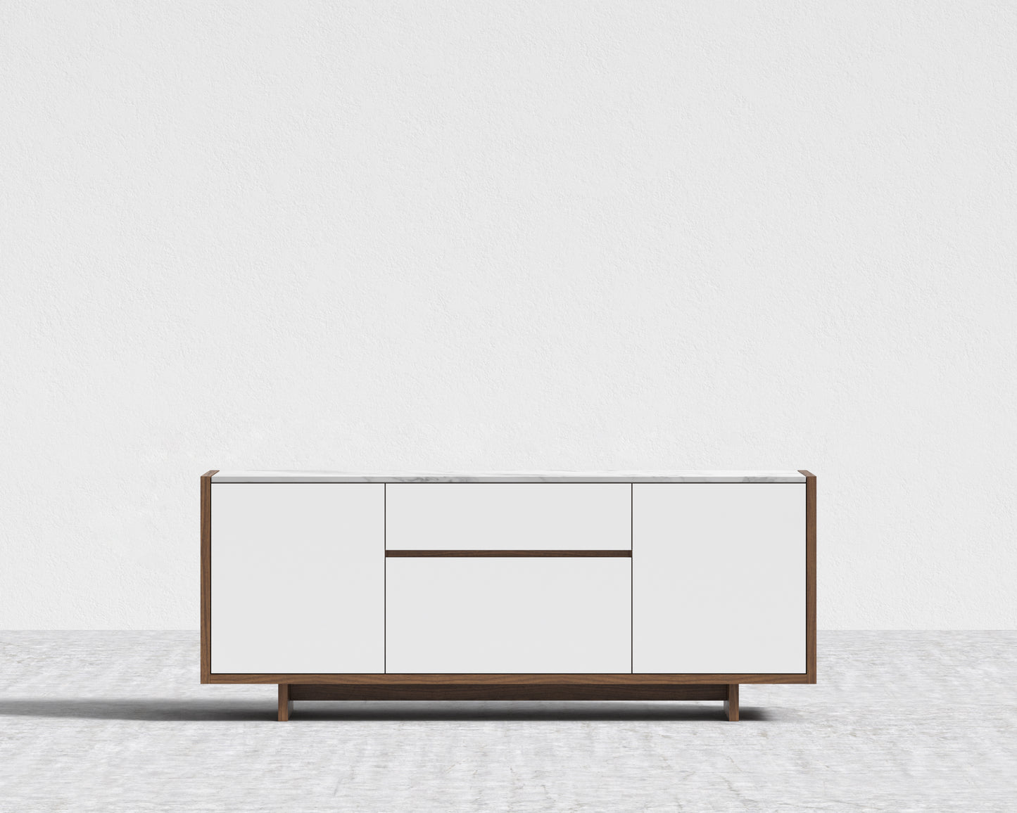Gia Storage - White Marble - Walnut