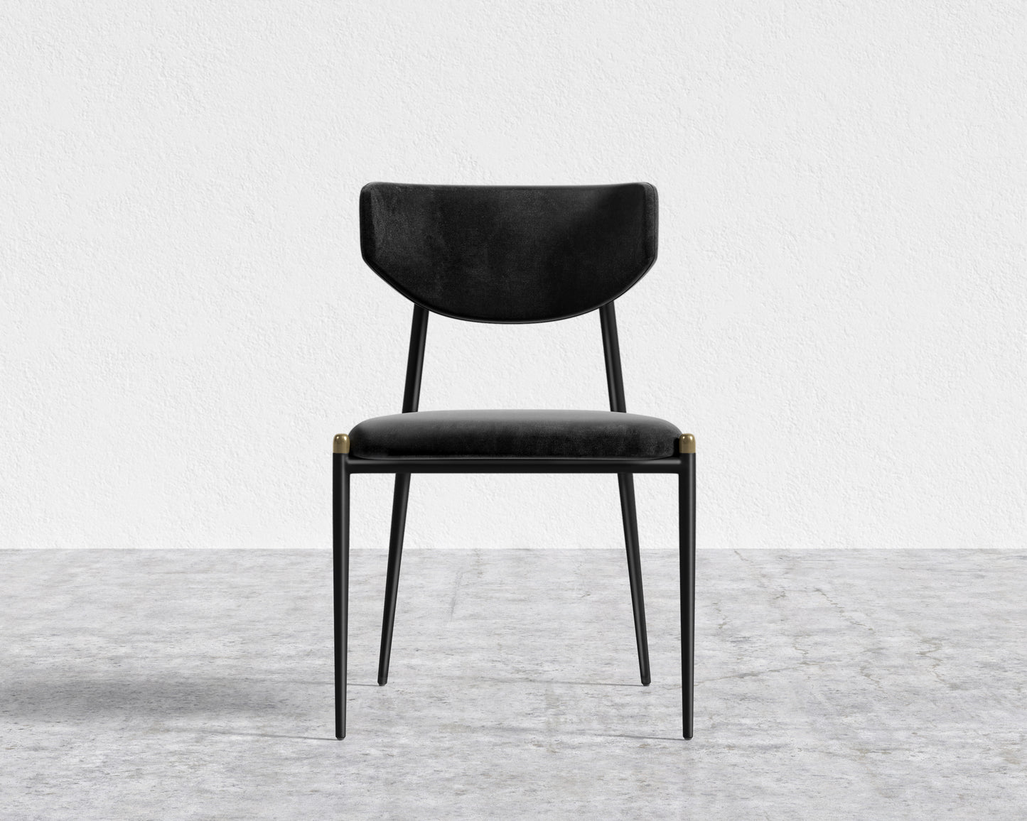Geno Dining Chair - Plush Velvet - Black 2022 - Black Frame