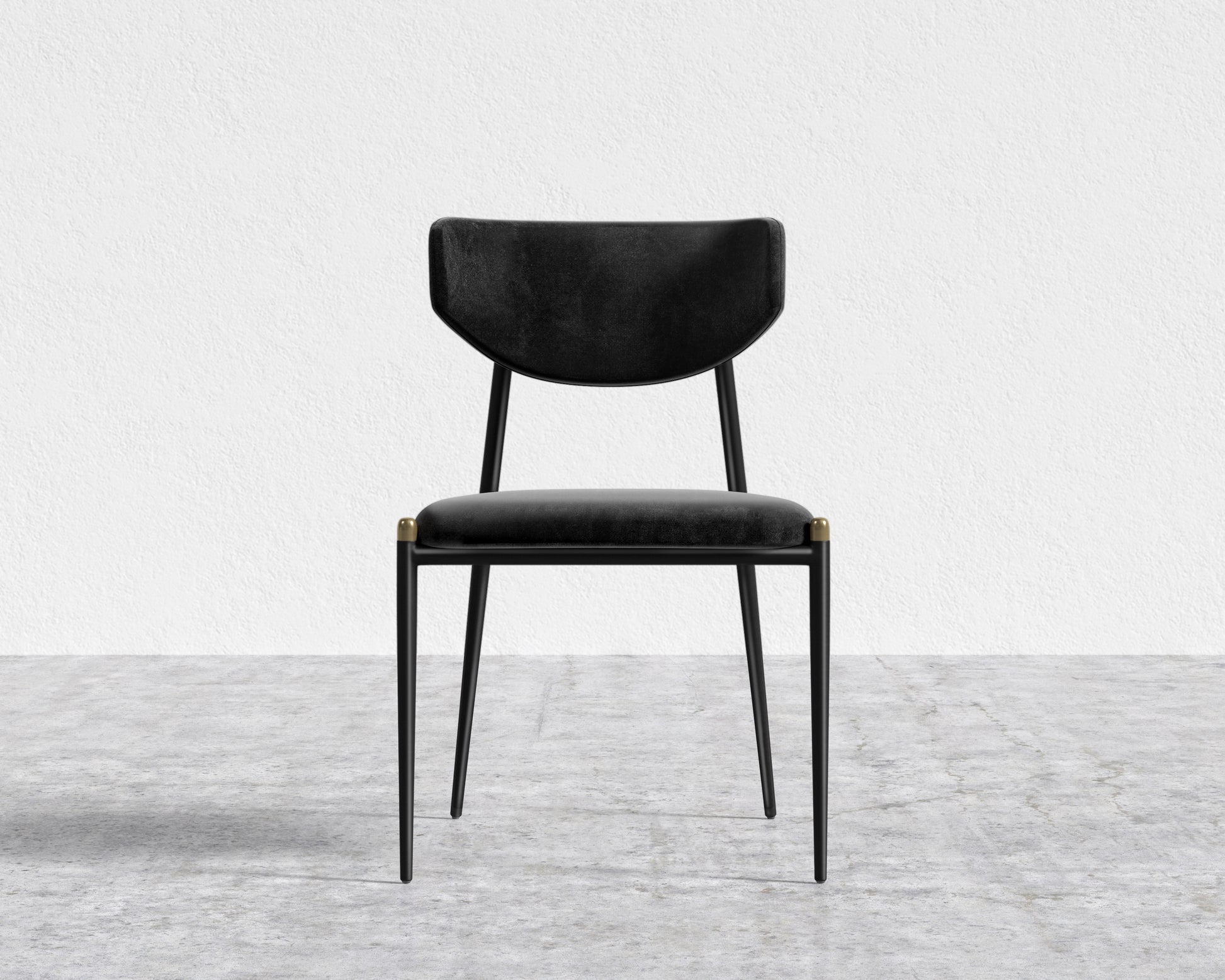 Geno Dining Chair - Plush Velvet - Black 2022 - Black Frame