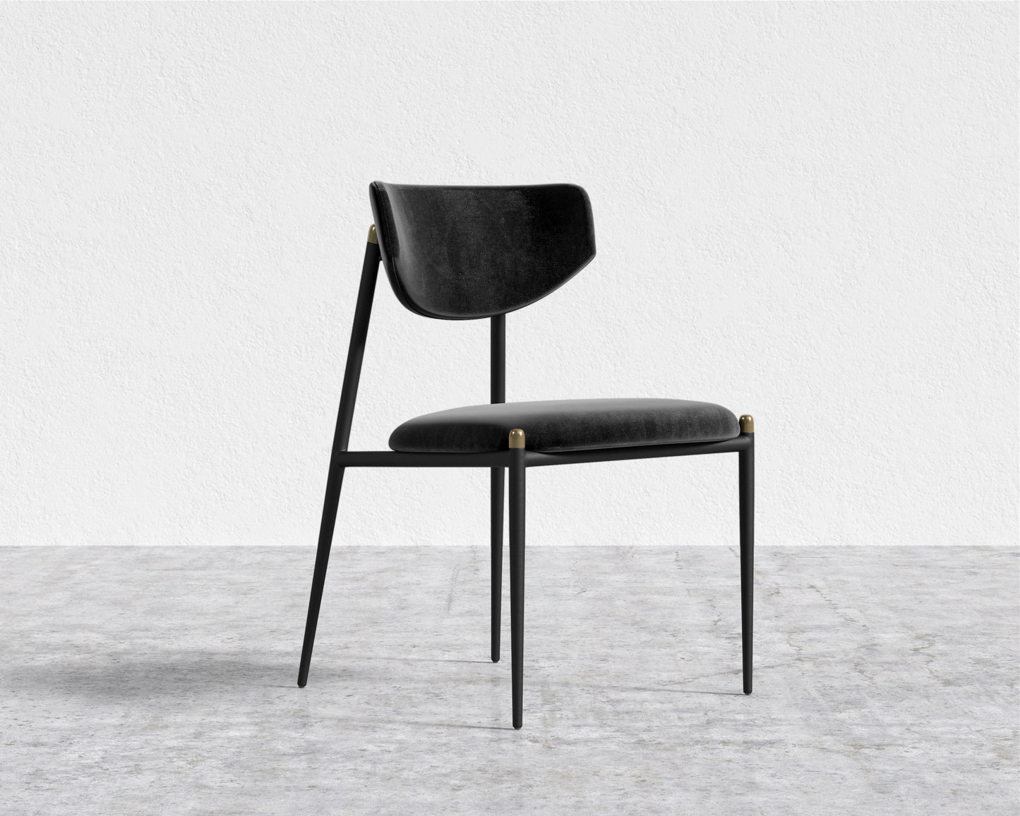 Geno Dining Chair - Plush Velvet - Black 2022 - Black Frame