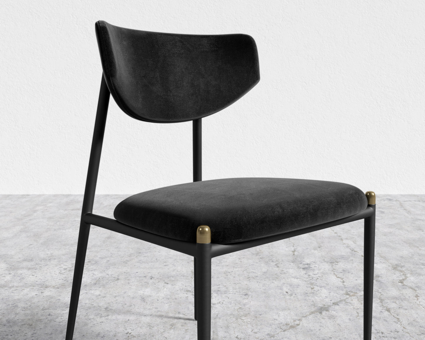 Geno Dining Chair - Plush Velvet - Black 2022 - Black Frame