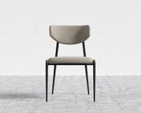 Geno Dining Chair - Venice Vegan Suede - Latte - Black Frame