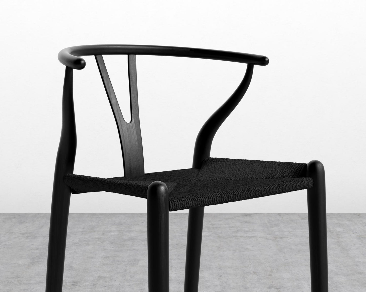 Wishbone Barstool - Black/Black