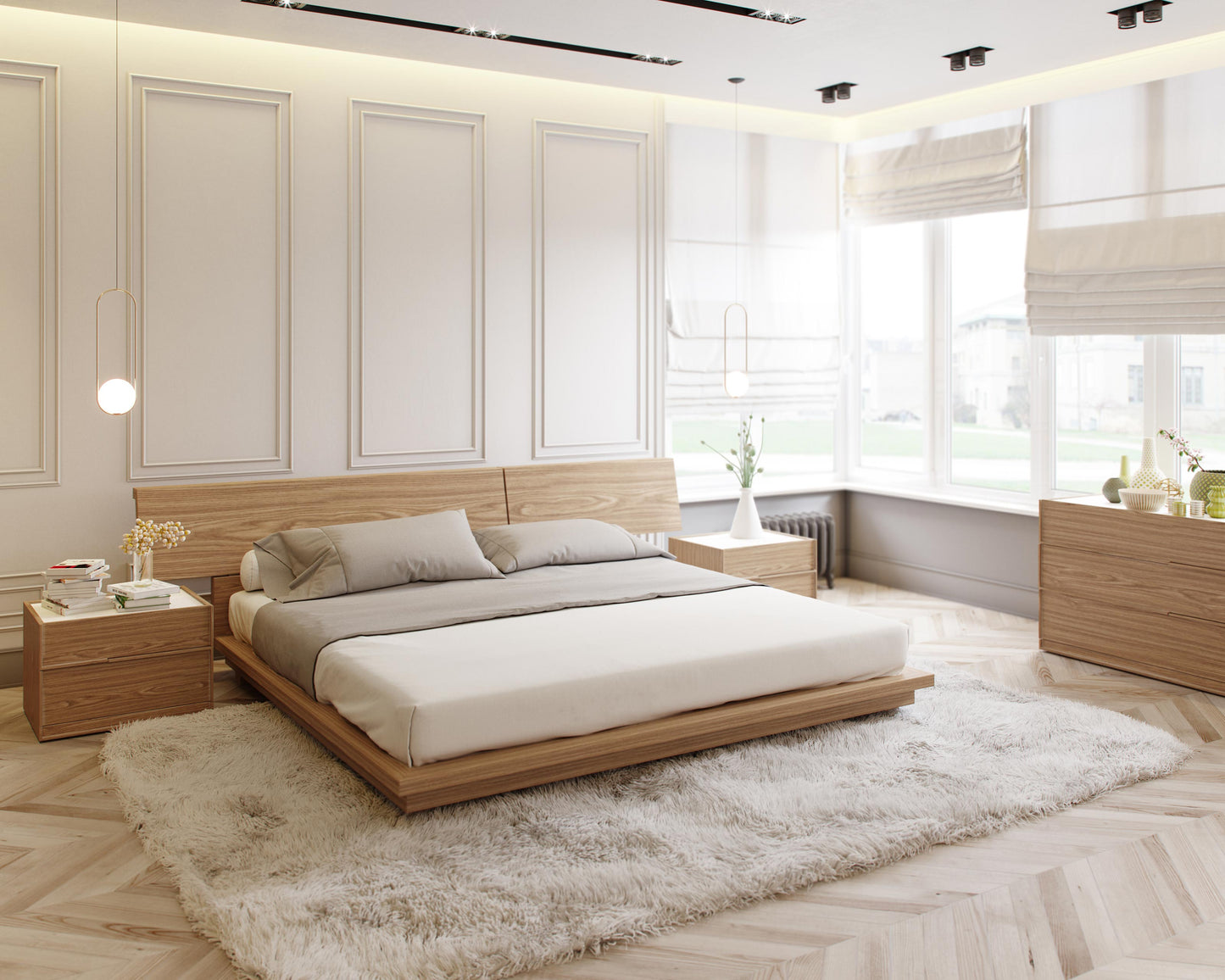 Hunter Bed - Ash - Staged Scene