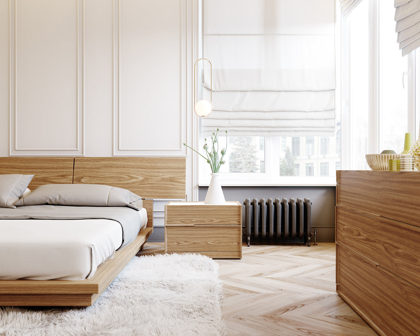 Hunter Bed - Ash - Staged Scene