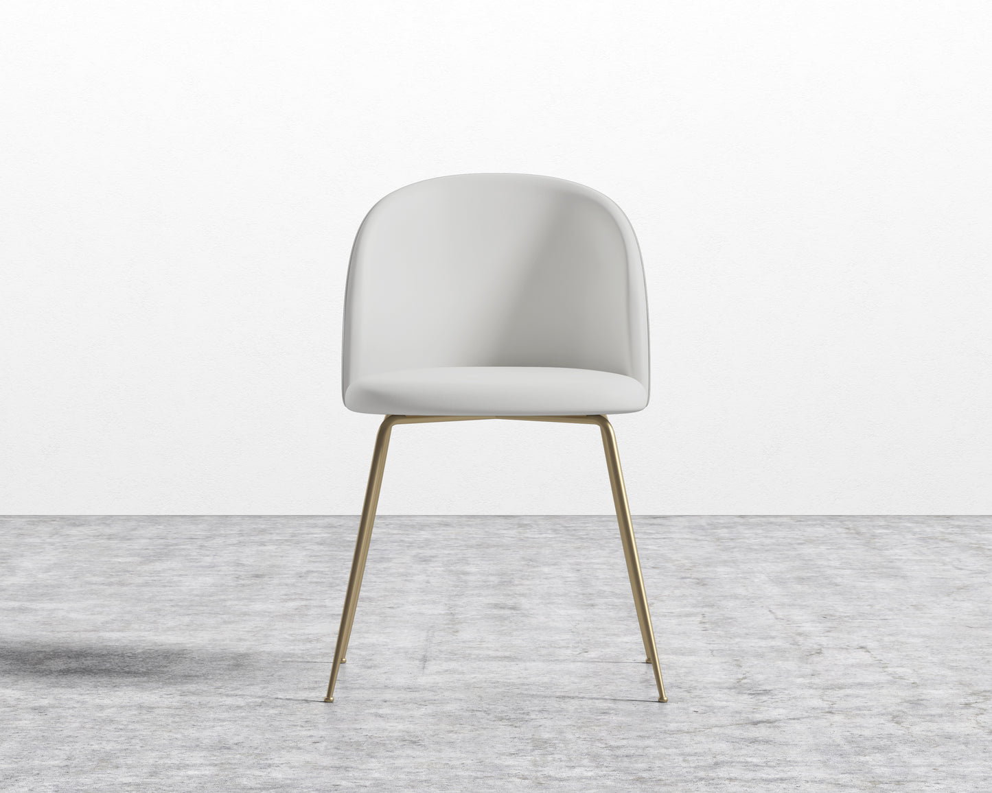 Iris Chair - Microfiber - Trento Eggshell- Brass Base