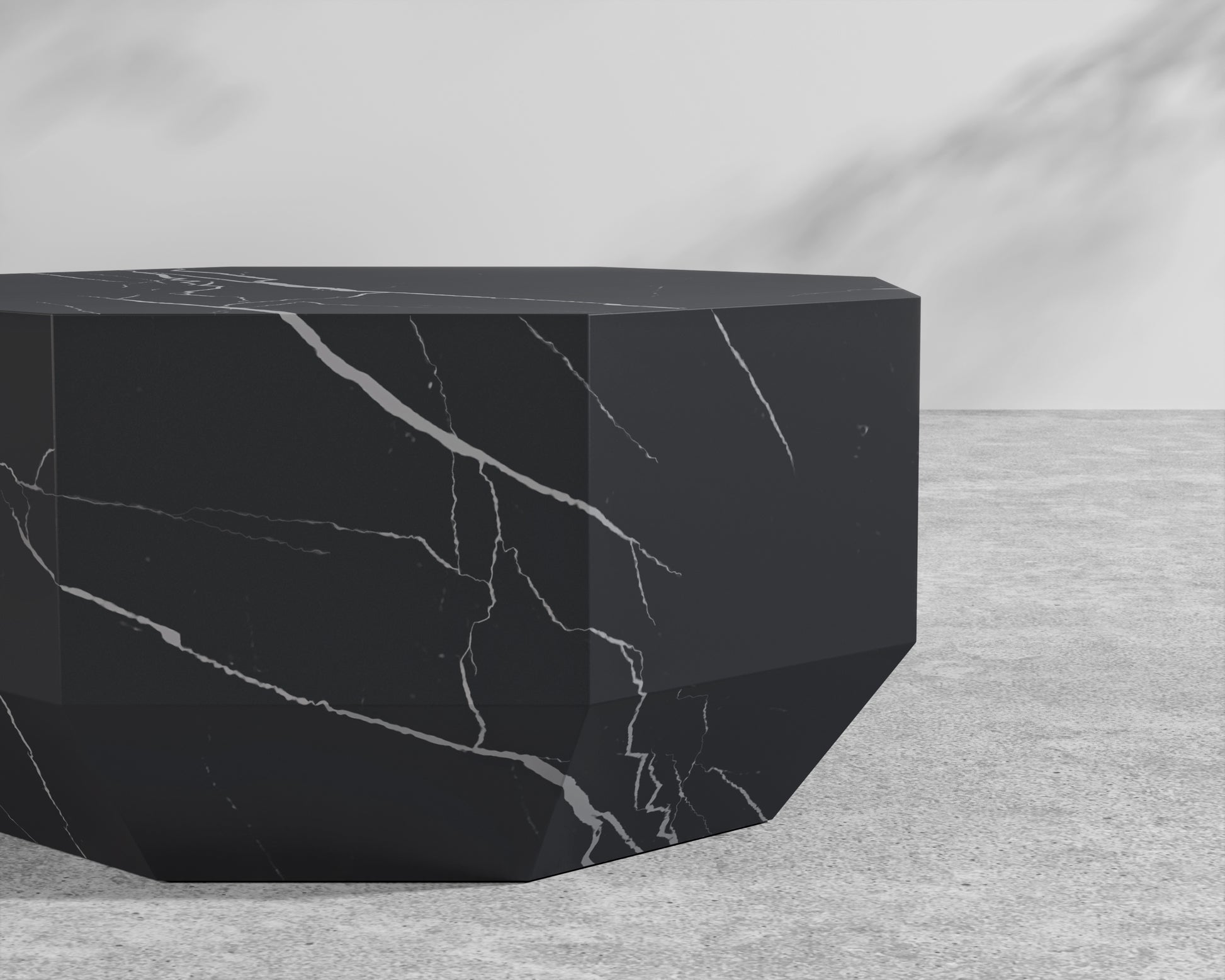 Leia Outdoor Coffee Table – Black Pietra Ceramic