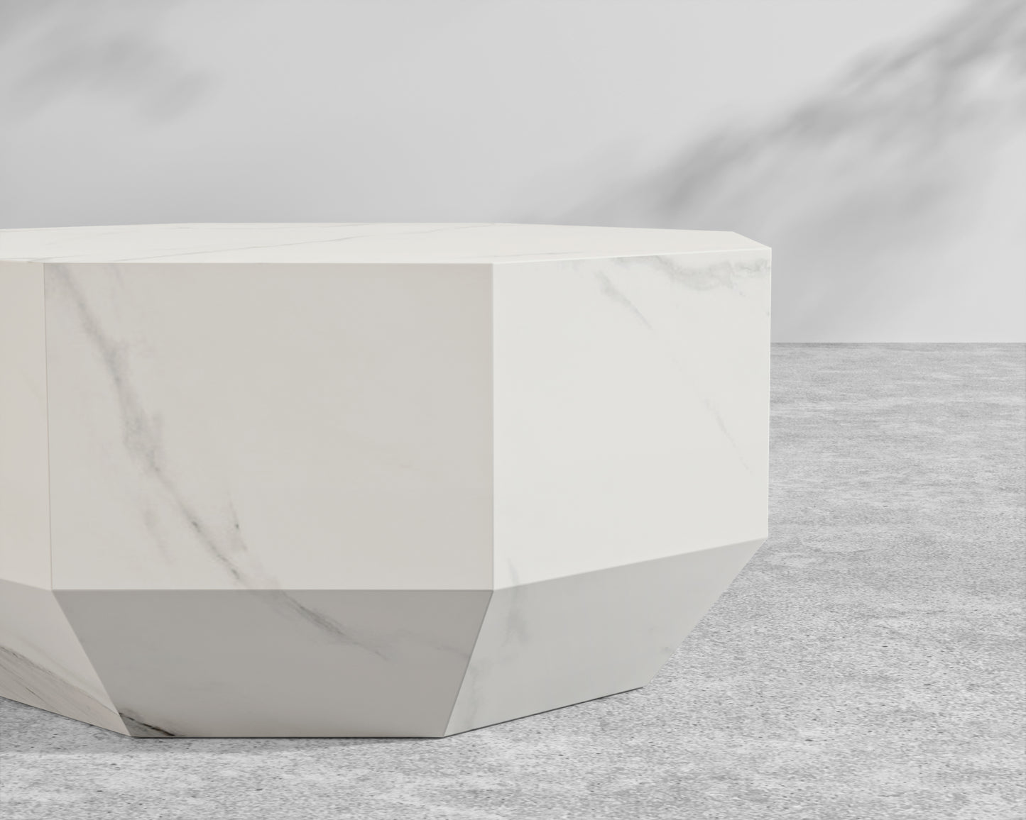 Leia Outdoor Coffee Table – White Ceramic