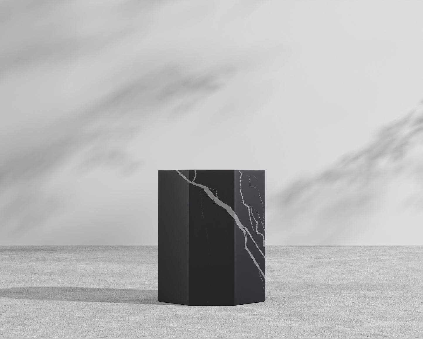 Leia Outdoor Side Table – Black Pietra Ceramic