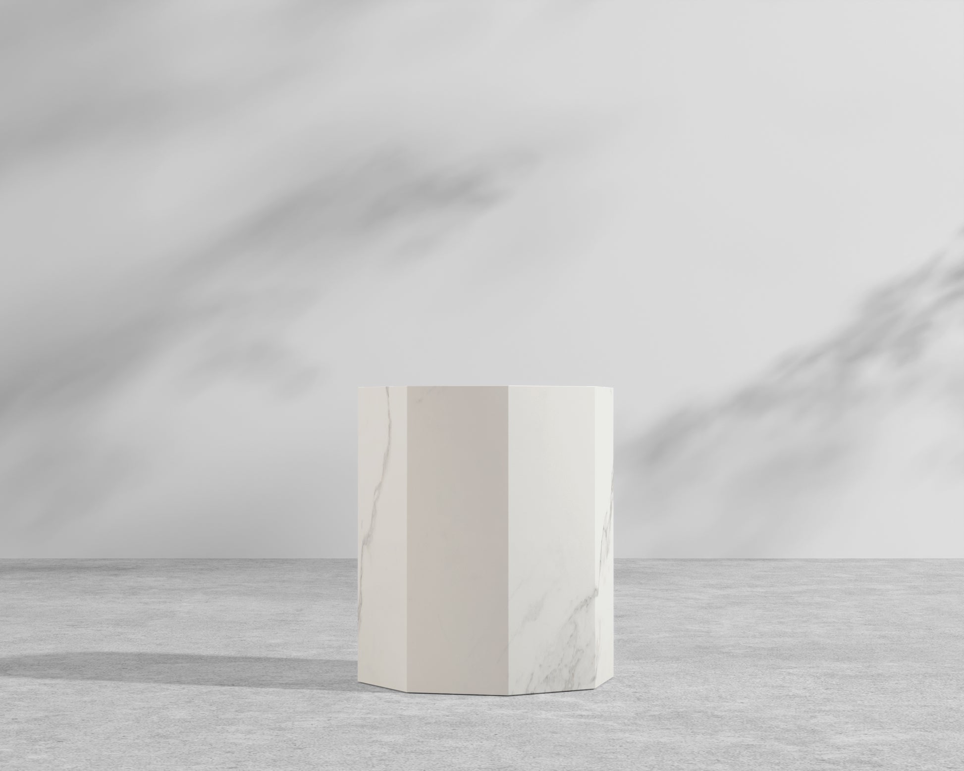 Leia Outdoor Side Table – White Ceramic