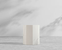 Leia Outdoor Side Table – White Ceramic