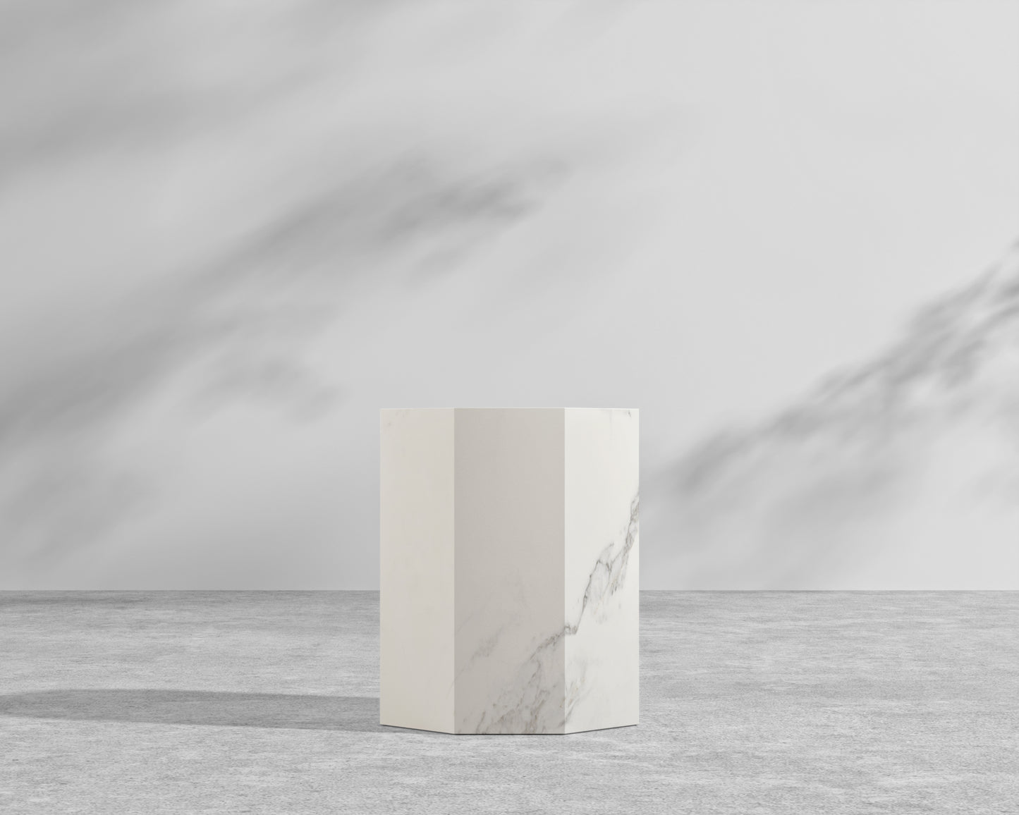Leia Outdoor Side Table – White Ceramic