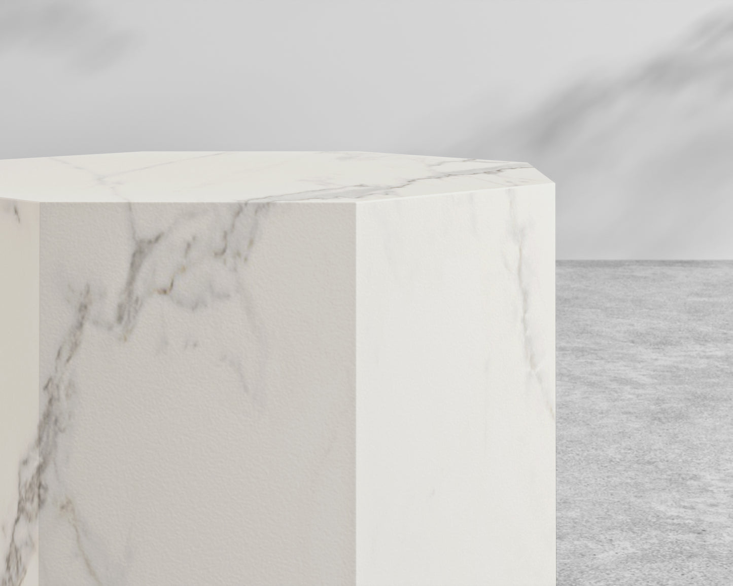 Leia Outdoor Side Table – White Ceramic