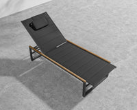 Linnea Outdoor Lounger - Black